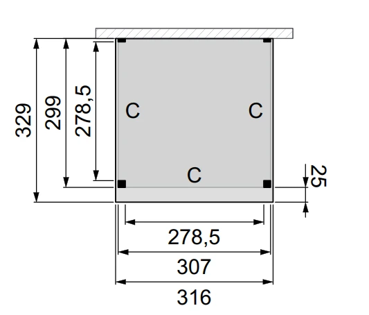 Hillhout Douglas Terrasoverkapping Premium 310 x 310 cm - Afbeelding 2